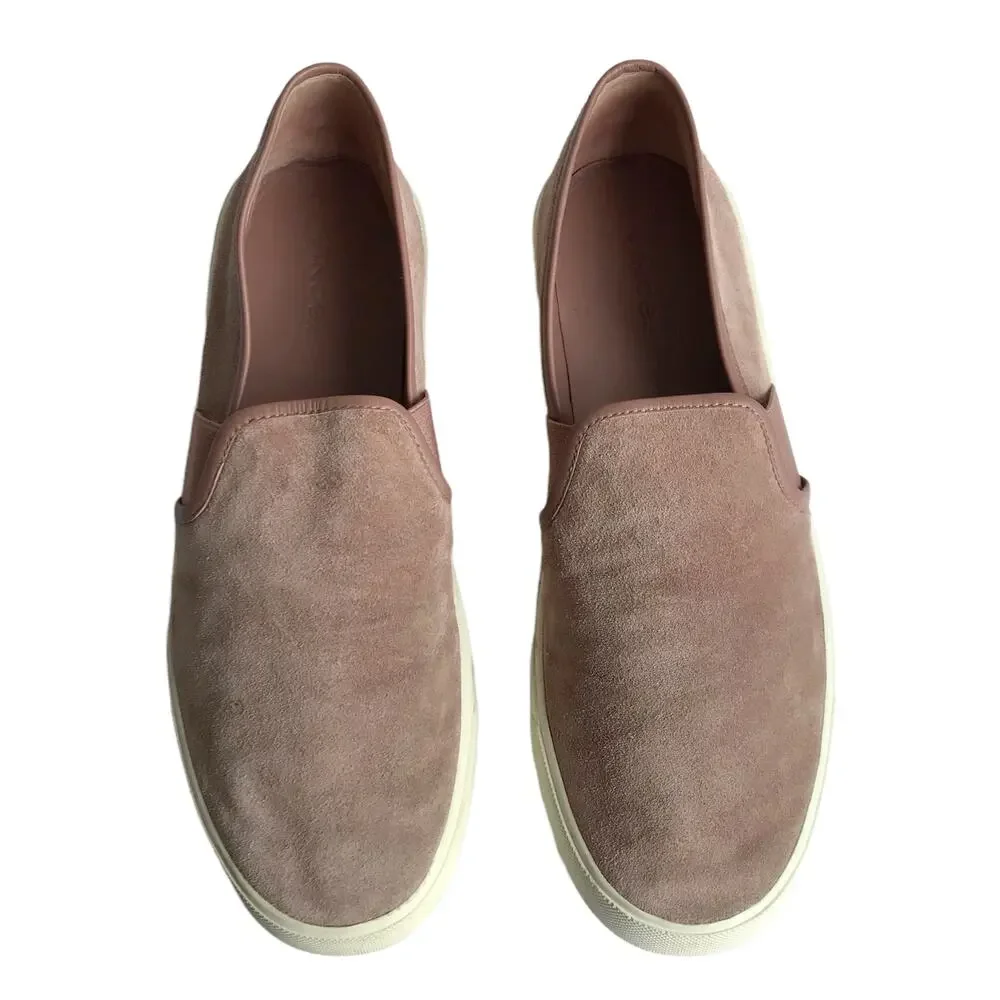 Vince Blair Suede Slip On Platform Sneakers Size 9 Pink Academia Minimalist